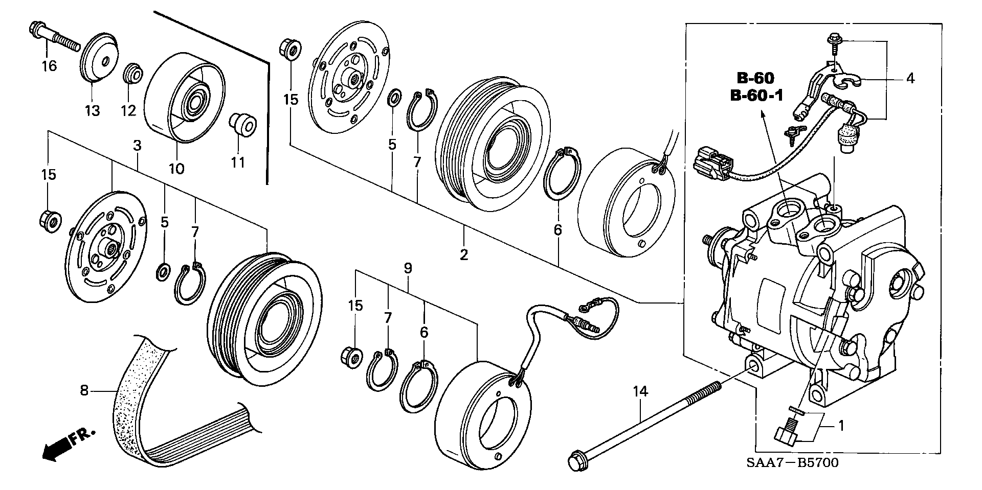 Honda 38920-PWA-004 - Keilrippenriemen alexcarstop-ersatzteile.com