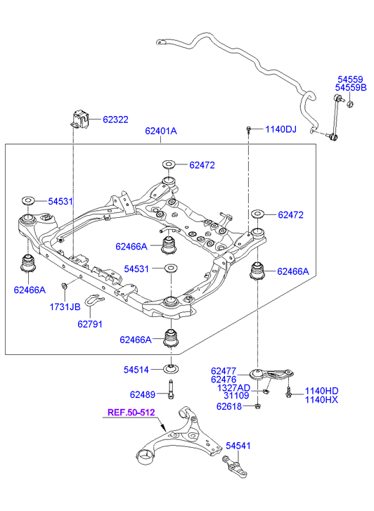 KIA 545412H000 - Trag / Führungsgelenk alexcarstop-ersatzteile.com