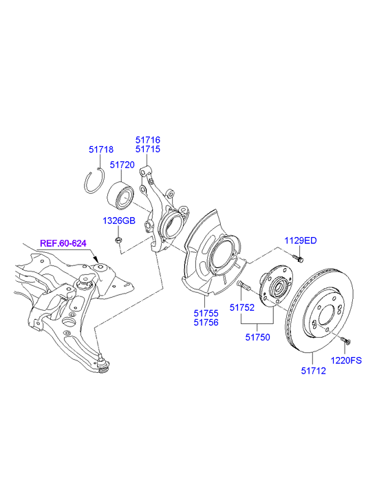 Hyundai (BEIJING) 517121M500 - Bremsscheibe alexcarstop-ersatzteile.com