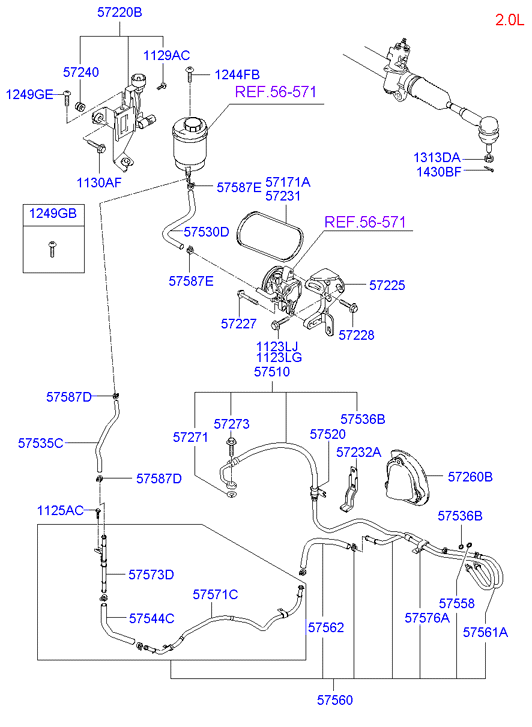 Hyundai 57170-2D001 - Keilrippenriemen alexcarstop-ersatzteile.com