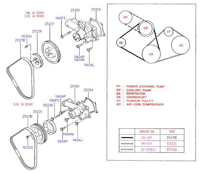 Hyundai 25100-33122 - Wasserpumpe alexcarstop-ersatzteile.com