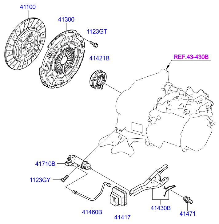 KIA 41100-26010 - Kupplungsscheibe alexcarstop-ersatzteile.com