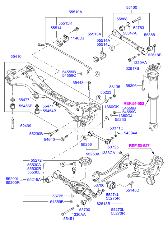 Hyundai 55540-3R000 - Stange / Strebe, Stabilisator alexcarstop-ersatzteile.com