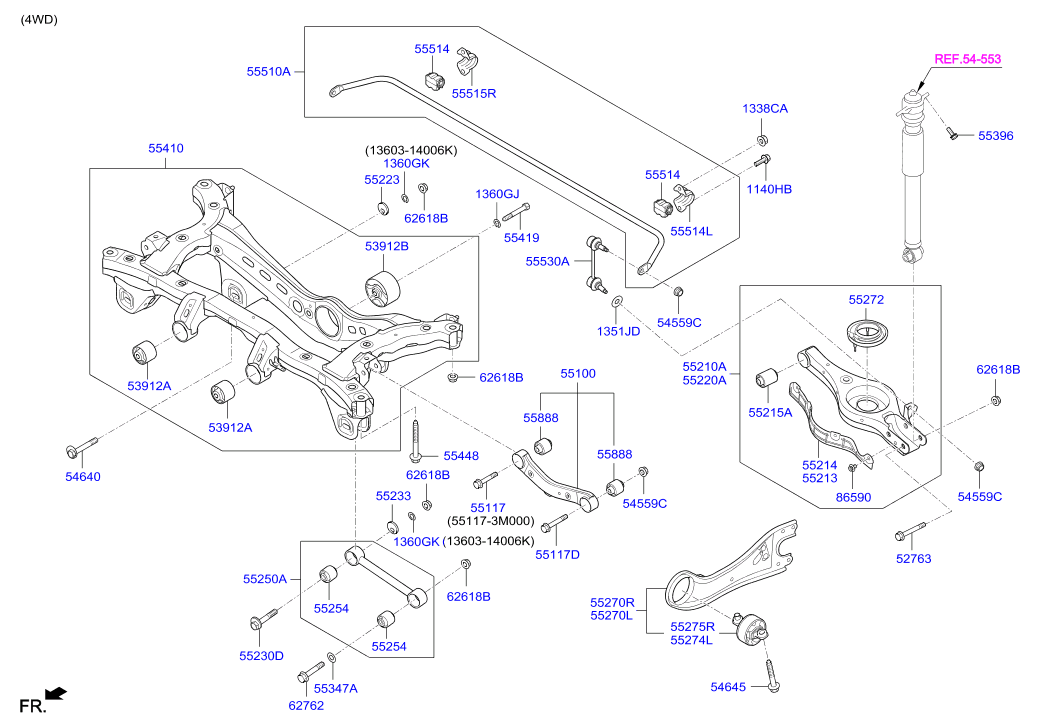 KIA 55530M0000 - Stange / Strebe, Stabilisator alexcarstop-ersatzteile.com