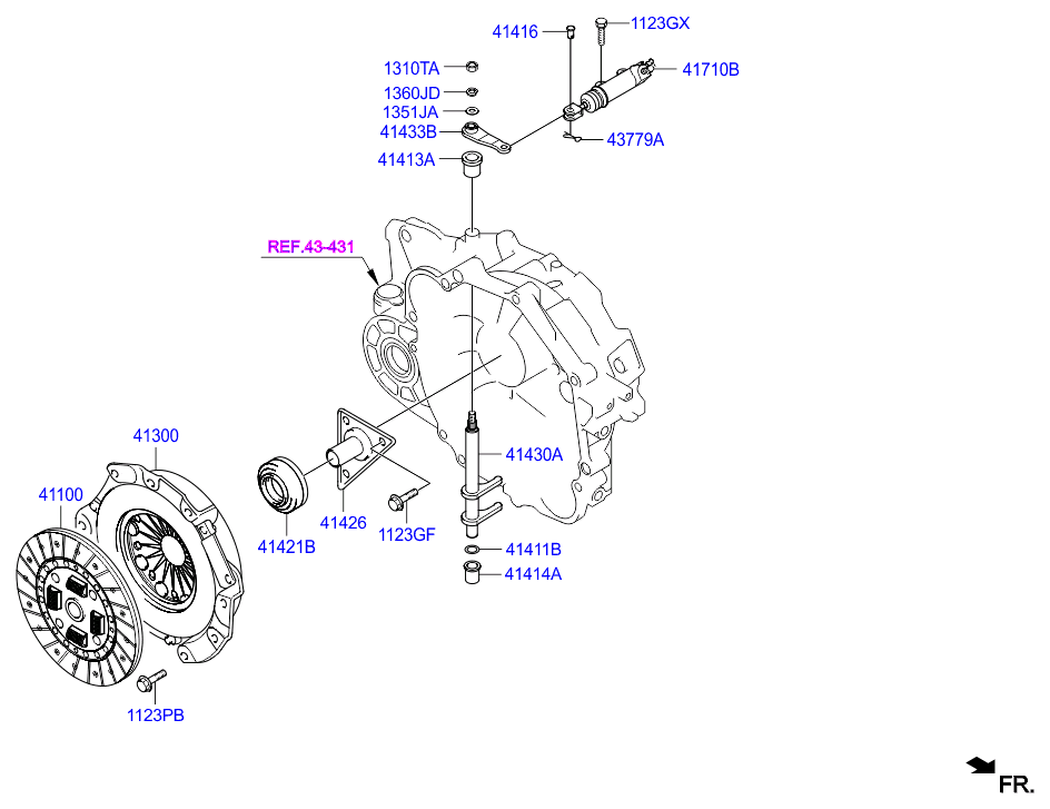 Hyundai 41100-39266 - Kupplungsscheibe alexcarstop-ersatzteile.com