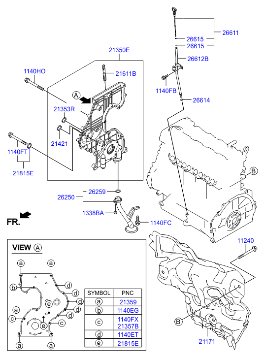 KIA 21361-2A000 - Wellendichtring, Kurbelwelle alexcarstop-ersatzteile.com