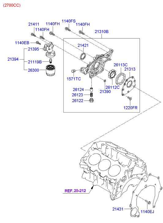 KIA 26310 27400 - Ölfilter alexcarstop-ersatzteile.com