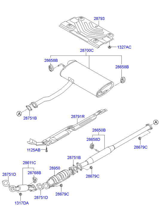 Hyundai 28700-2Y100 - Endschalldämpfer alexcarstop-ersatzteile.com