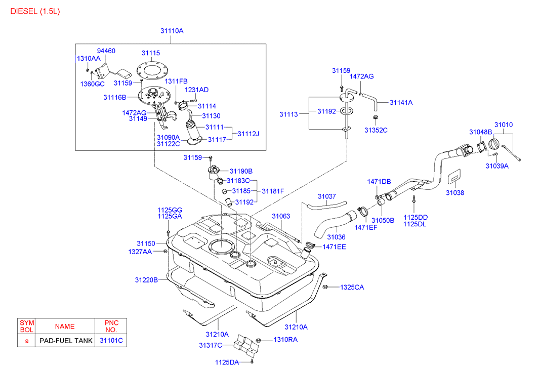 Hyundai 31110-25010 - Kraftstofffördermodul alexcarstop-ersatzteile.com