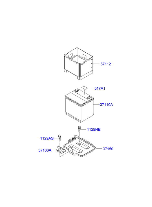 Hyundai 371100N100 - Starterbatterie alexcarstop-ersatzteile.com