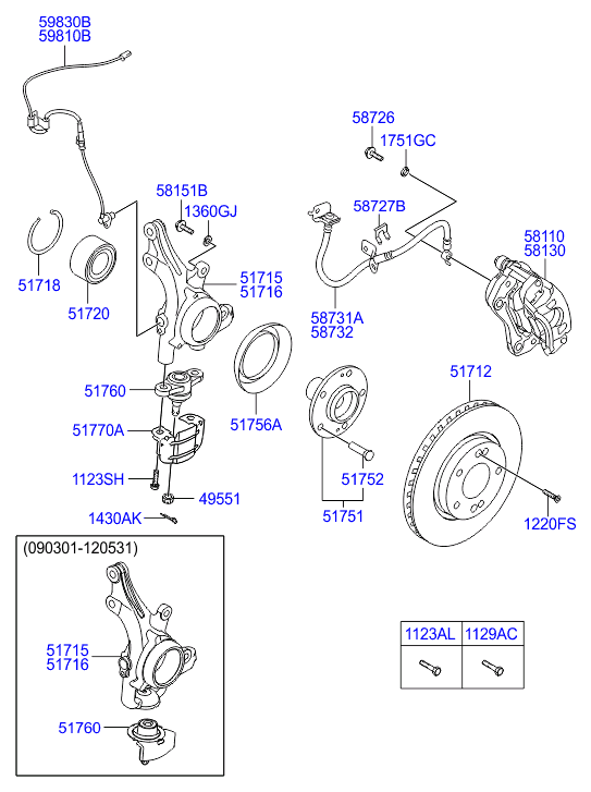 KIA 51718-2H000 - Radlagersatz alexcarstop-ersatzteile.com