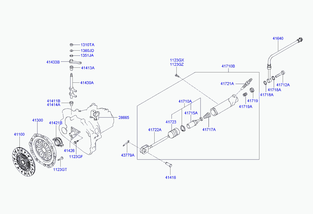 Hyundai 41100-22715 - Kupplungsscheibe alexcarstop-ersatzteile.com