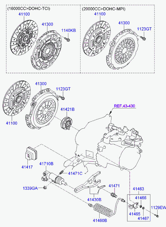 KIA 41421-32000 - Kupplungssatz alexcarstop-ersatzteile.com