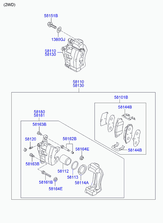 Buessing 58101-2SA70 - Bremsbelagsatz, Scheibenbremse alexcarstop-ersatzteile.com