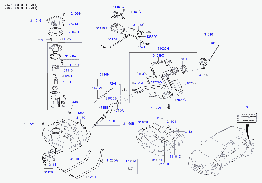 Hyundai 31110-A6200 - Kraftstoffpumpe alexcarstop-ersatzteile.com