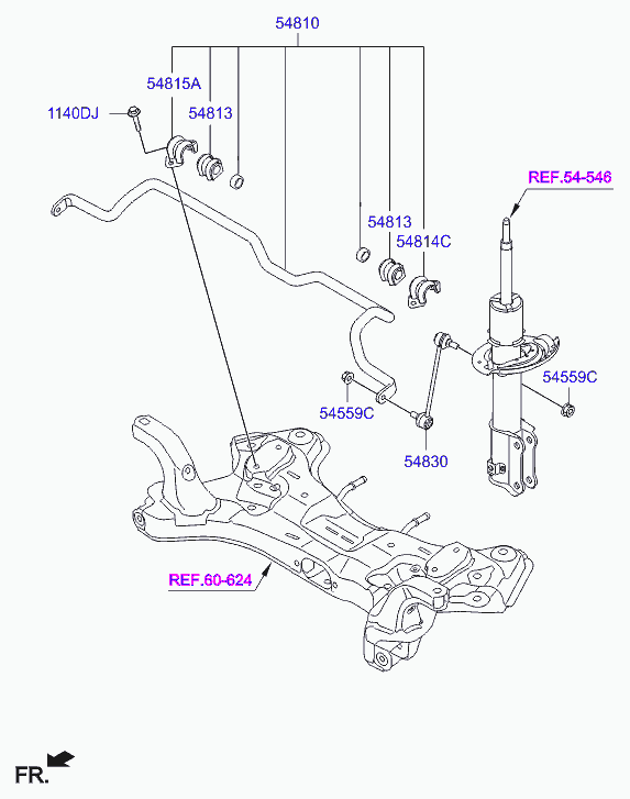 Hyundai 54830-C8000 - Stange / Strebe, Stabilisator alexcarstop-ersatzteile.com