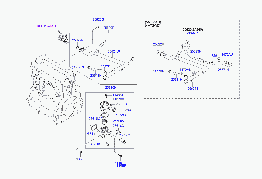 KIA 25500 2A100 - Thermostat, Kühlmittel alexcarstop-ersatzteile.com