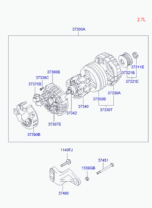 Hyundai (BEIJING) 37300-38310 - Generator alexcarstop-ersatzteile.com