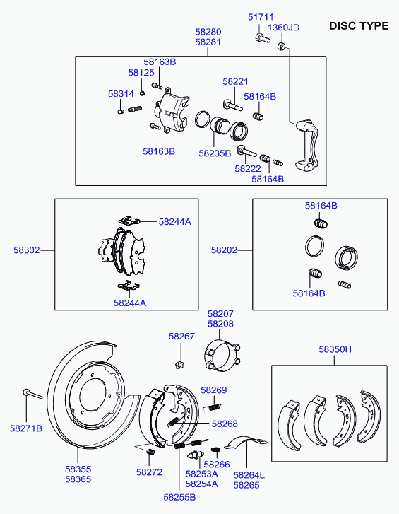 JAC 58302 38A10 - Bremsbelagsatz, Scheibenbremse alexcarstop-ersatzteile.com