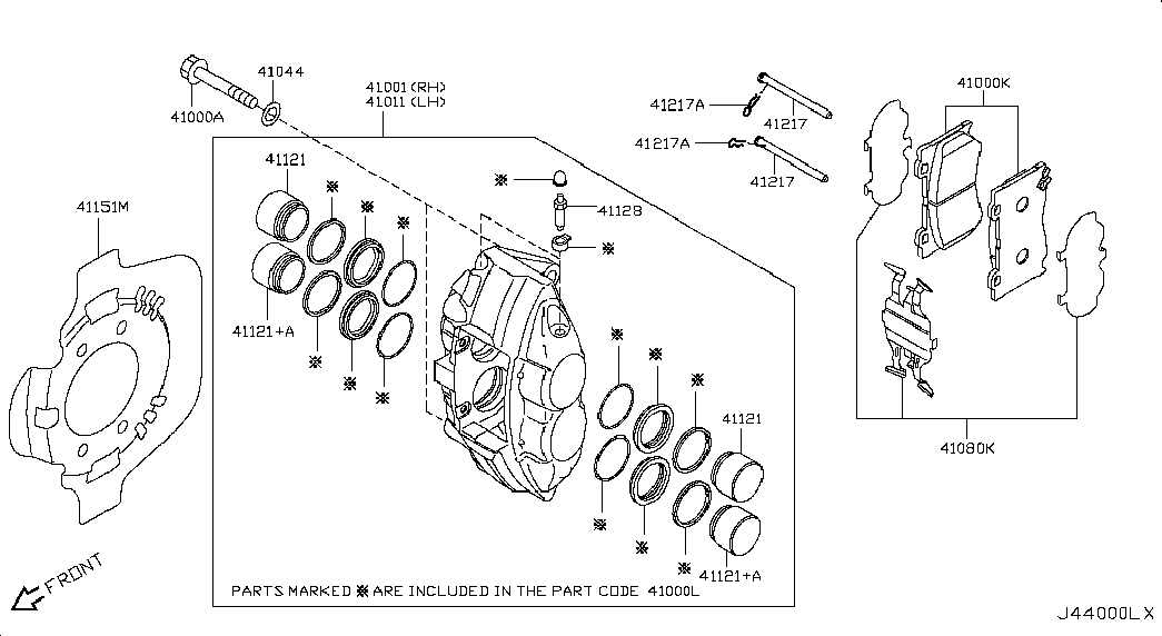 NISSAN D1060JL00K - Bremsbelagsatz, Scheibenbremse alexcarstop-ersatzteile.com