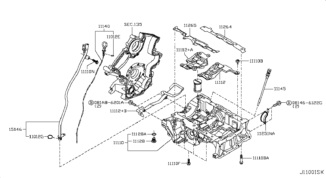 NISSAN 1112800Q0A - Verschlussschraube alexcarstop-ersatzteile.com