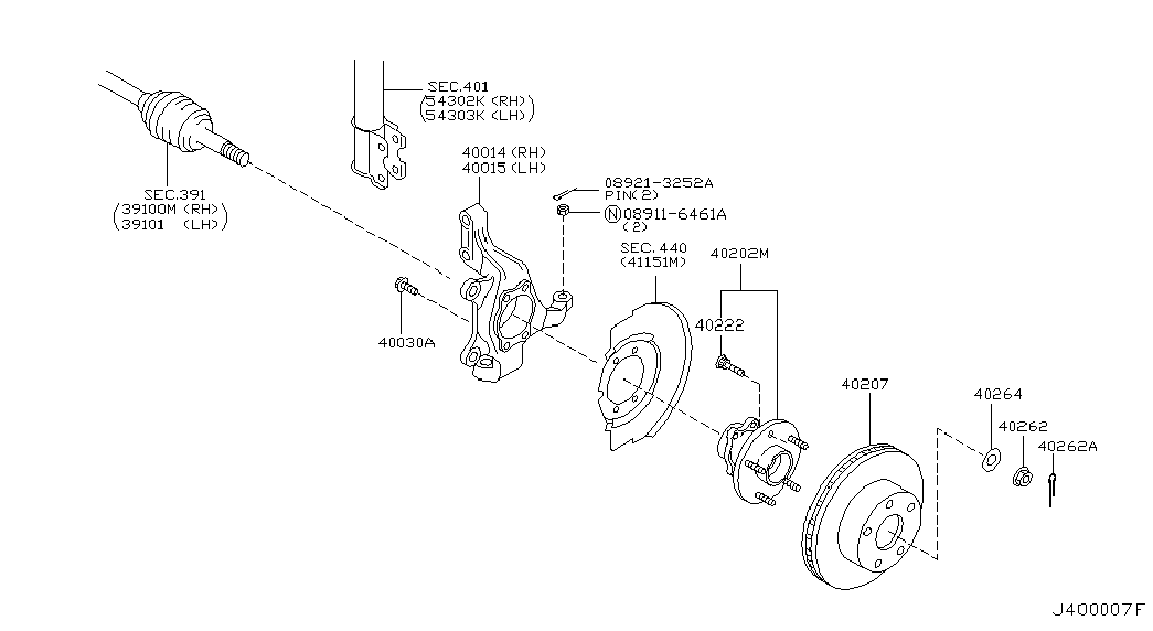 NISSAN 40202CG110 - Radnabe alexcarstop-ersatzteile.com