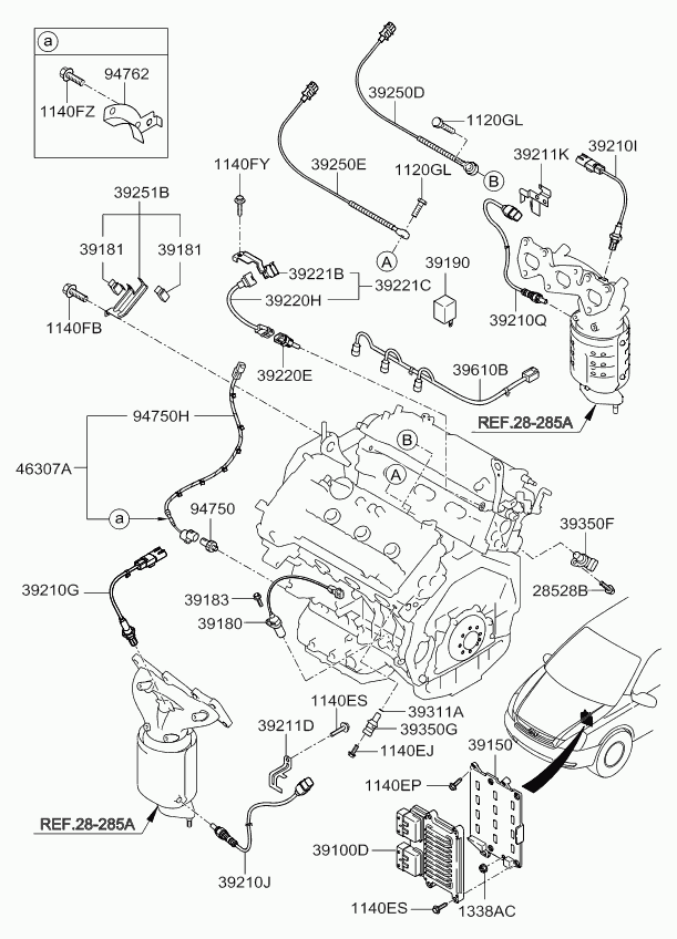 KIA 392103E110 - Lambdasonde alexcarstop-ersatzteile.com