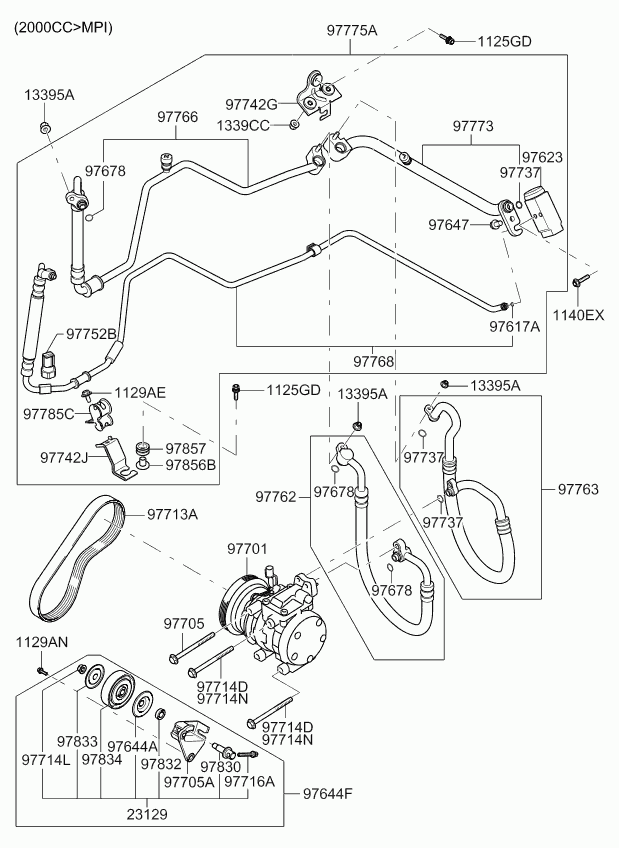 Hyundai 97834-2D520 - Umlenk / Führungsrolle, Keilrippenriemen alexcarstop-ersatzteile.com