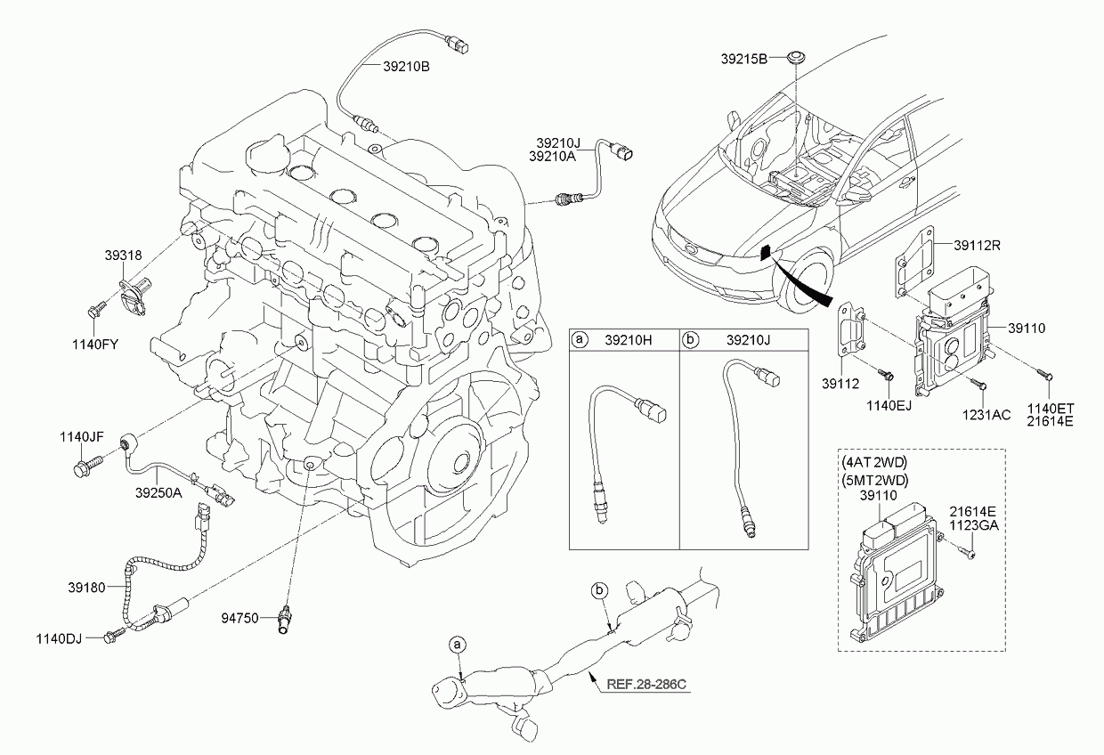 Hyundai 39210-2B070 - Lambdasonde alexcarstop-ersatzteile.com