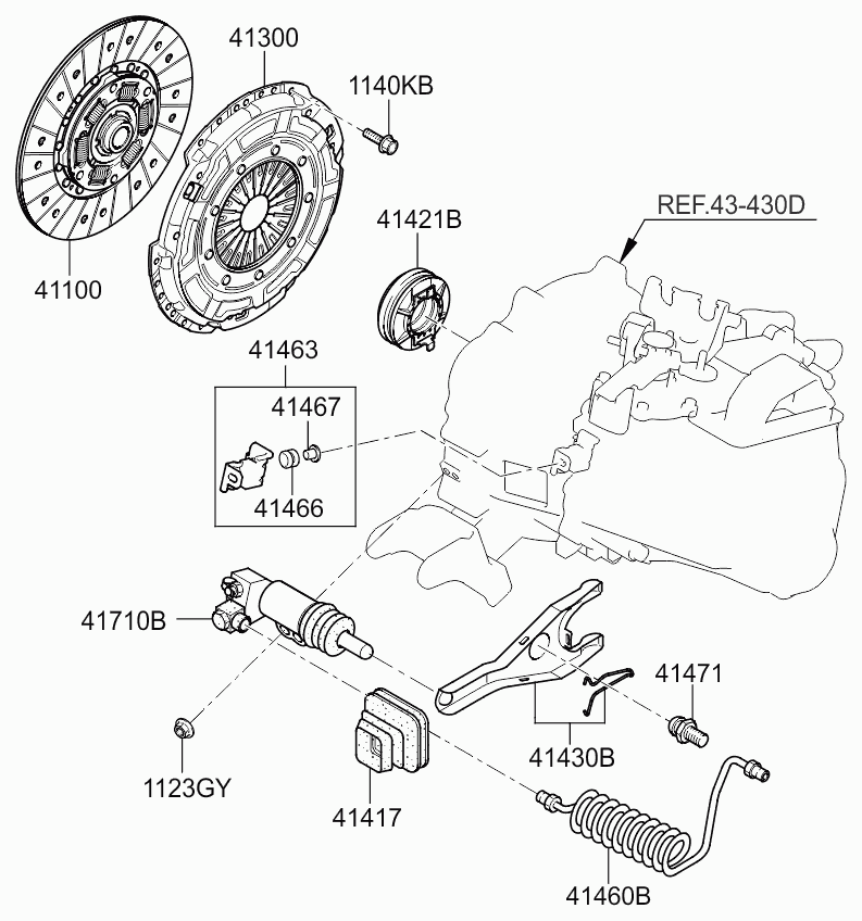 KIA 41300-32-021 - Kupplungsdruckplatte alexcarstop-ersatzteile.com