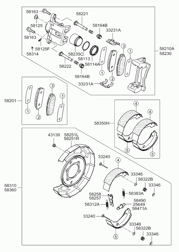 KIA 58302-3EU00 - Bremsbelagsatz, Scheibenbremse alexcarstop-ersatzteile.com