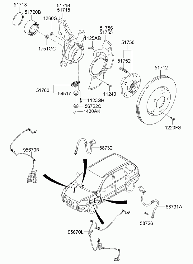 KIA 51750-2E100 - Radlagersatz alexcarstop-ersatzteile.com