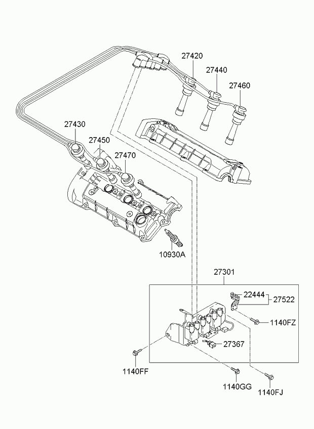 Hyundai 27410 37100 - Zündkerze alexcarstop-ersatzteile.com