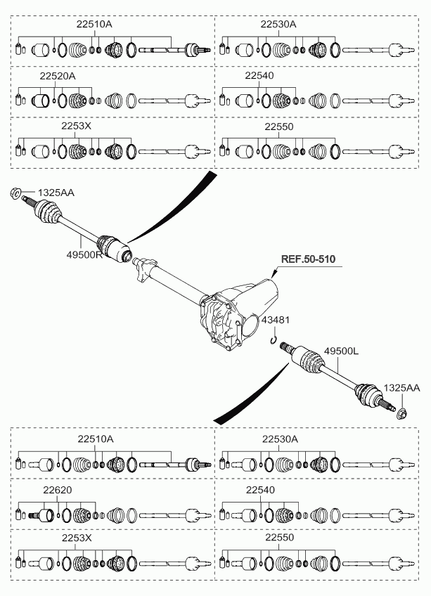 KIA 49595-3E200 - Faltenbalg, Antriebswelle alexcarstop-ersatzteile.com