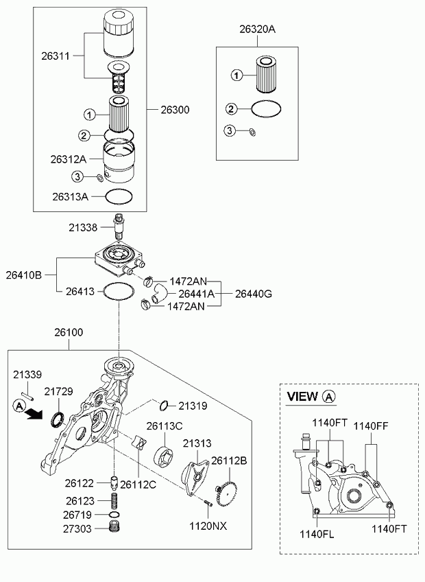 KIA 26320 27401 - Ölfilter alexcarstop-ersatzteile.com