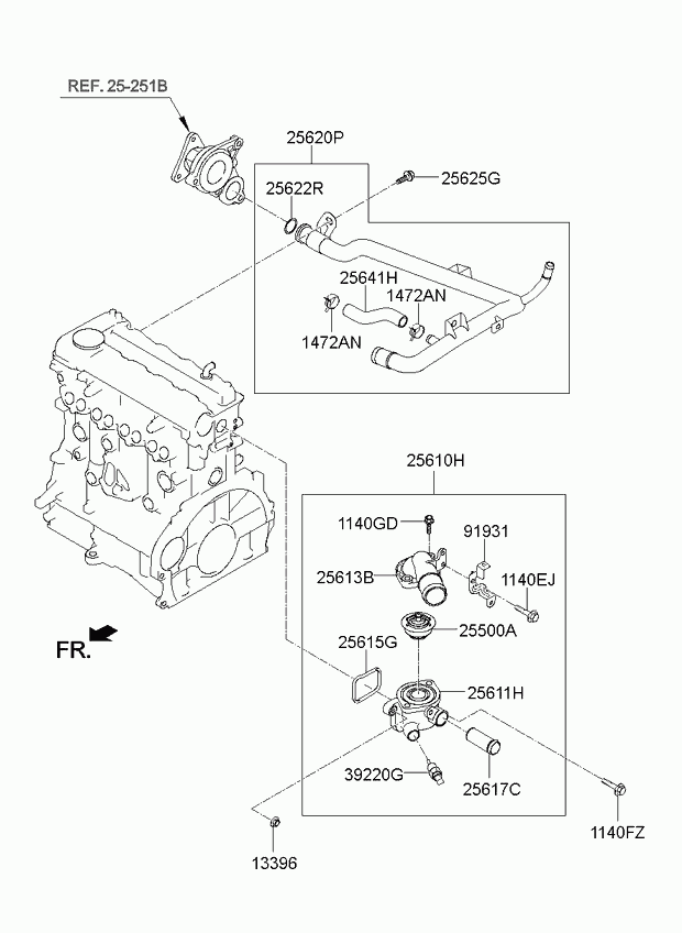 KIA 25610-2A720* - Thermostat, Kühlmittel alexcarstop-ersatzteile.com