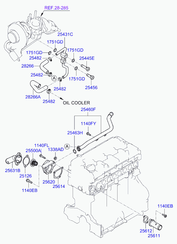 Mitsubishi 2551042010 - Thermostat, Kühlmittel alexcarstop-ersatzteile.com