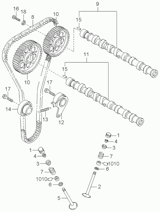 Hyundai 0K203-12-205 - Zahnriemen alexcarstop-ersatzteile.com