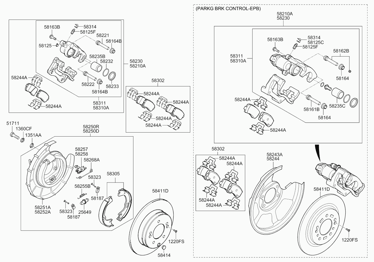 Hyundai 583023ZA00 - Bremsbelagsatz, Scheibenbremse alexcarstop-ersatzteile.com