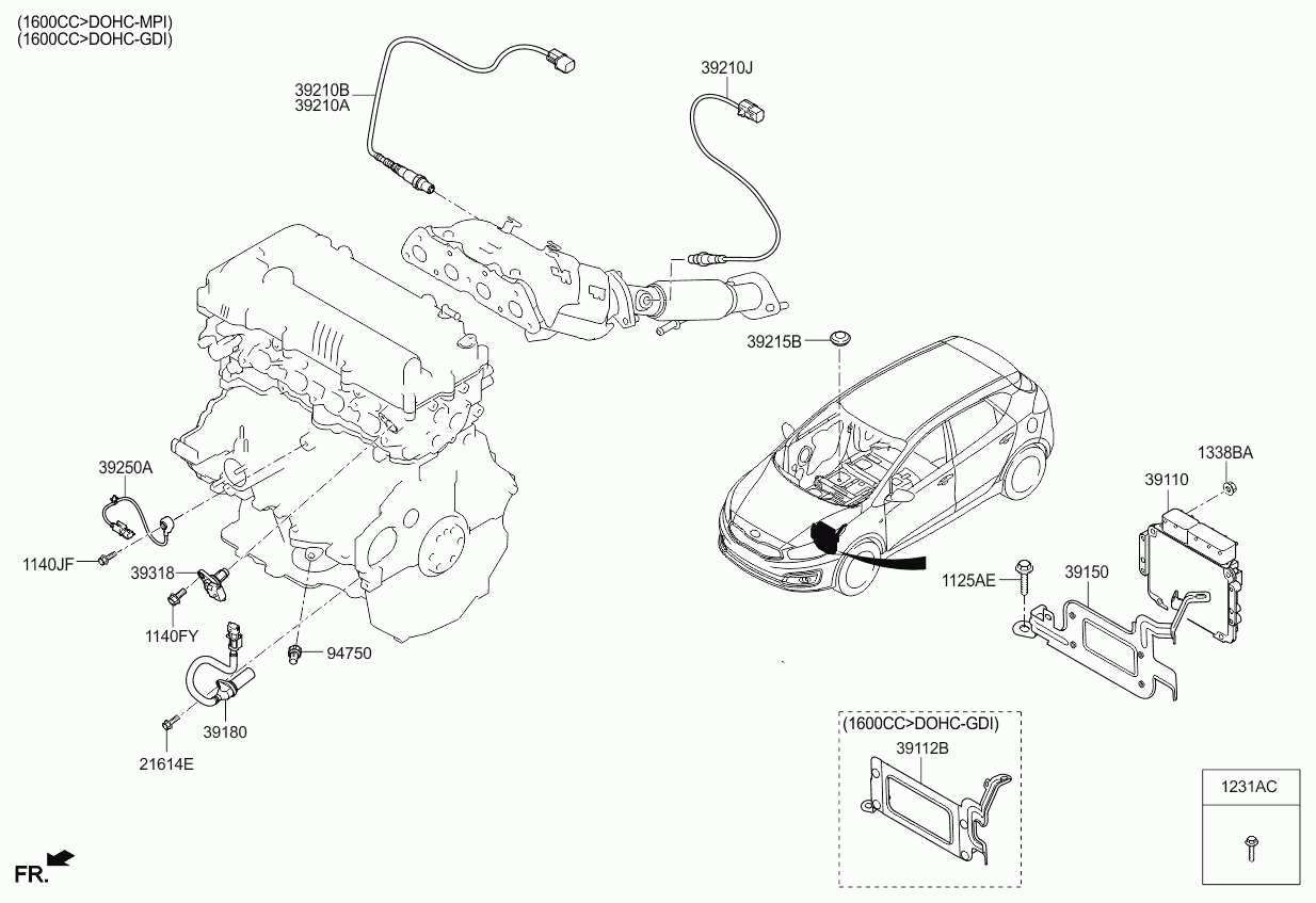 KIA 39210 2B420 - Lambdasonde alexcarstop-ersatzteile.com