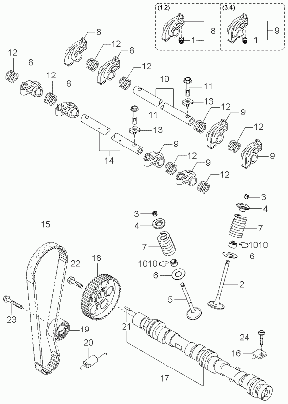 Hyundai 24410-2X000 - Spannrolle, Zahnriemen alexcarstop-ersatzteile.com