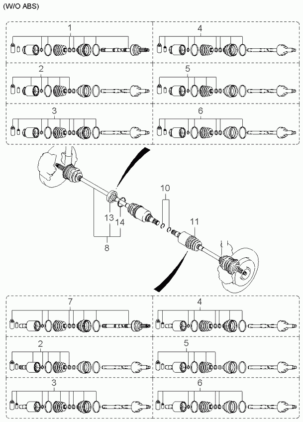 KIA 0 K30 A2 2540 - Faltenbalg, Antriebswelle alexcarstop-ersatzteile.com