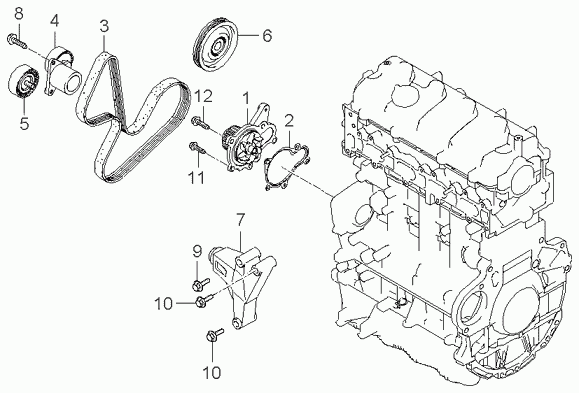 Hyundai 25281-27010 - Riemenspanner, Keilrippenriemen alexcarstop-ersatzteile.com