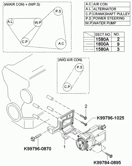 KIA 0K9AA-15-907 - Keilrippenriemen alexcarstop-ersatzteile.com