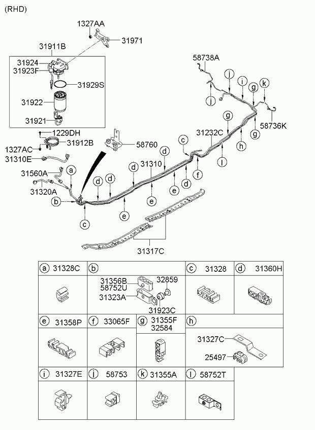 KIA 319222-B900 - Kraftstofffilter alexcarstop-ersatzteile.com