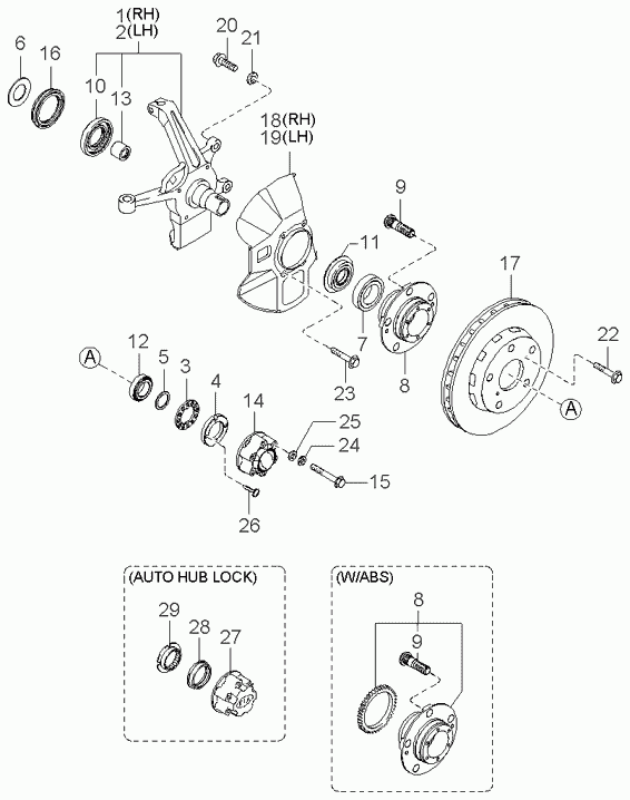 MAZDA 0K01A33047 - Radlagersatz alexcarstop-ersatzteile.com