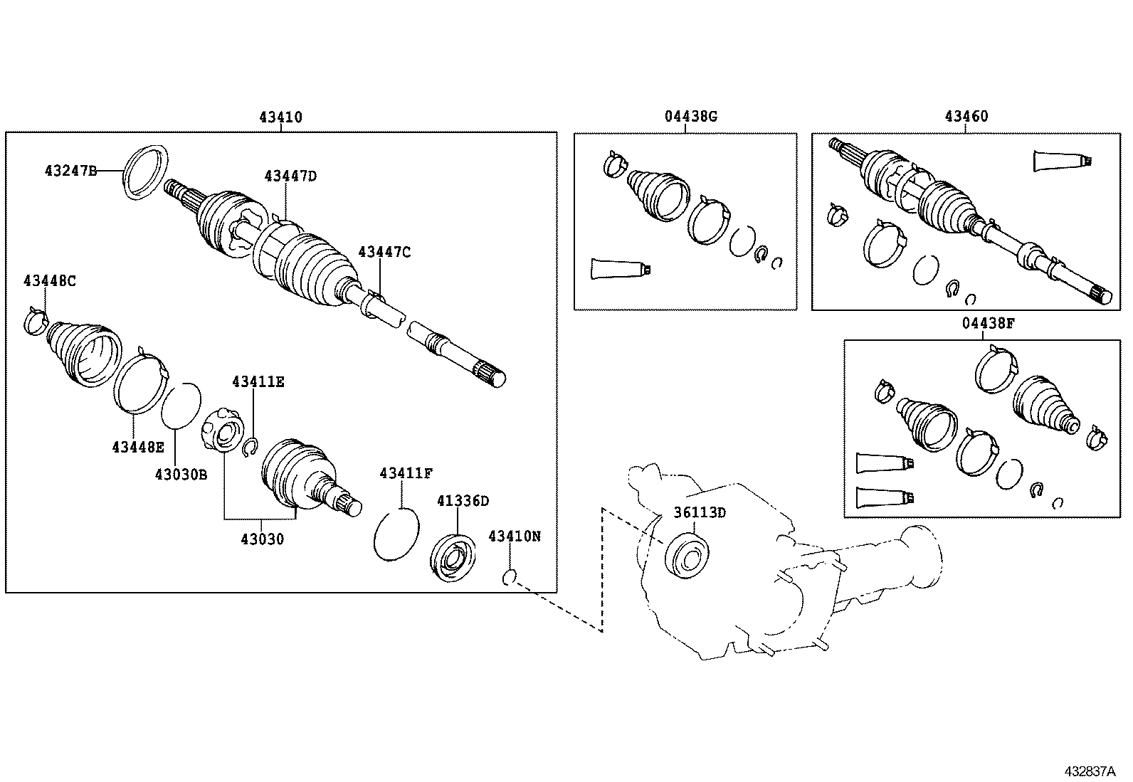 LEXUS 43410-48010 - Gelenksatz, Antriebswelle alexcarstop-ersatzteile.com