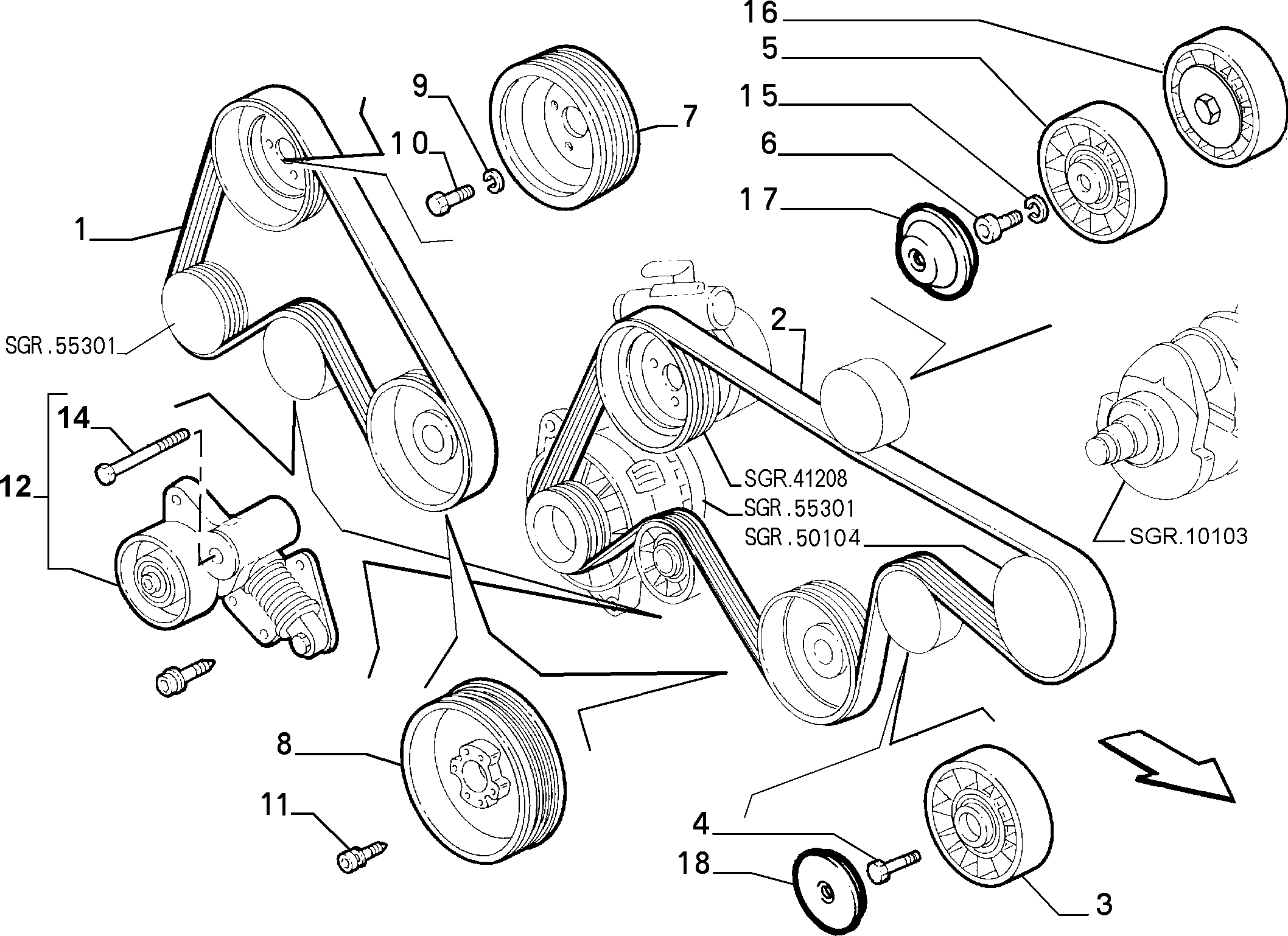 FIAT 71753867 - Keilrippenriemen alexcarstop-ersatzteile.com