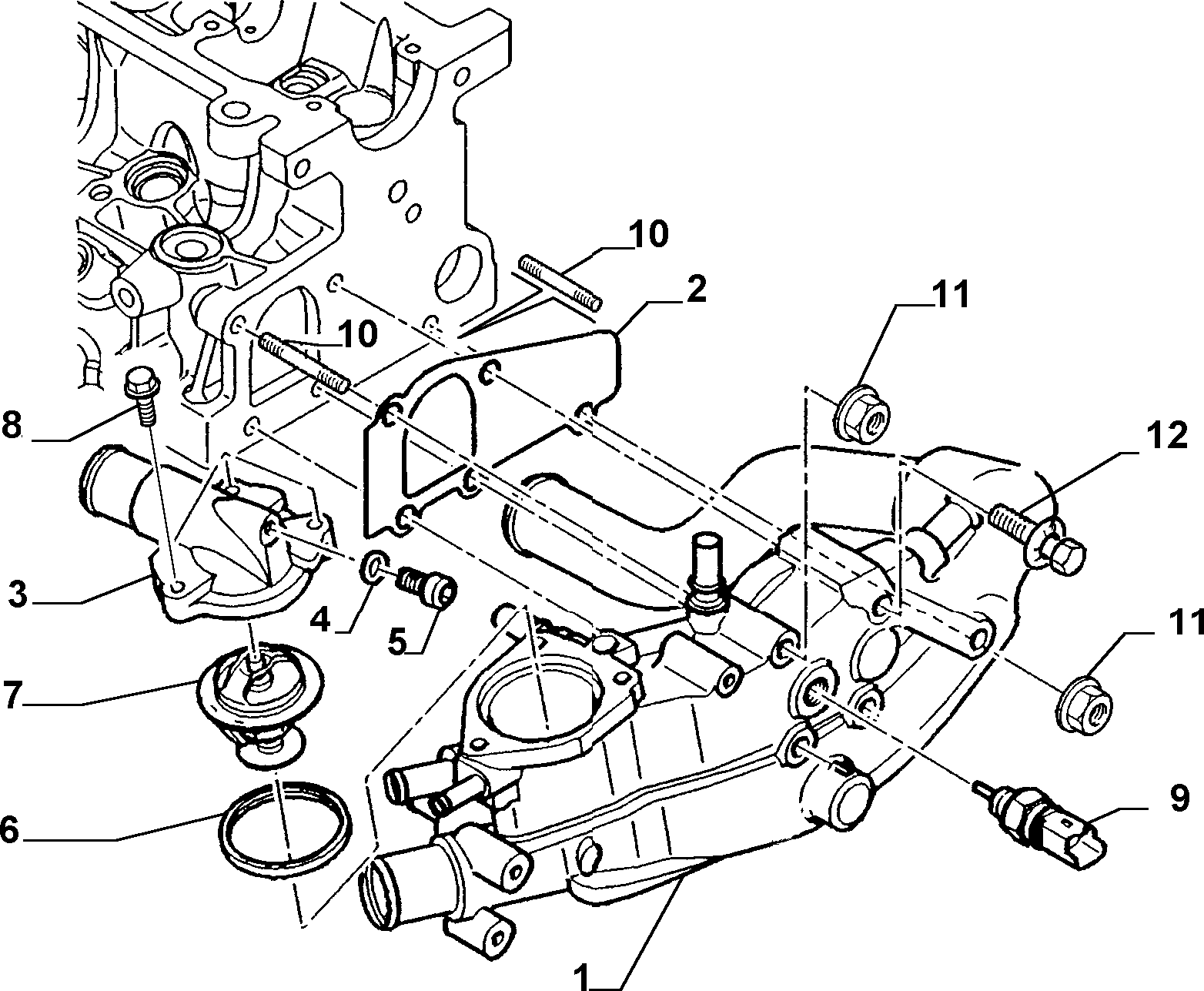 Lancia 9616090180 - Thermostat, Kühlmittel alexcarstop-ersatzteile.com