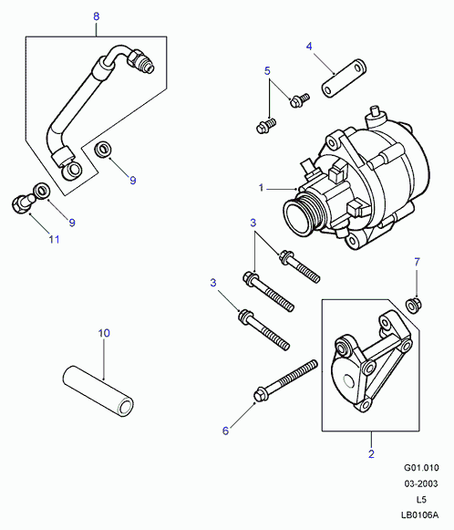 Land Rover ERR 6999 - Generator alexcarstop-ersatzteile.com